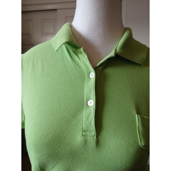 Abercrombie‎ Polo Shirt Girls XL Green Short Sleeve Moose Logo Preppy Youth - Picture 6 of 14